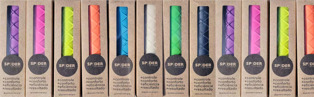 iamBeachTennis boutique online shop - image of Spider under grips in all the available colors. Spider Undergrip is a sleeve that goes under your regular grip on your bt racket