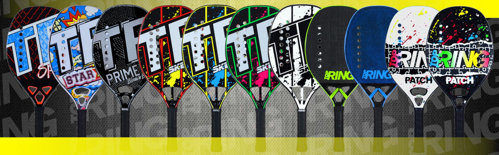 iambeachtennis store - cover image showing many Top Ring beach tennis rackets.  Top Ring is an Italian beach tennis brand.