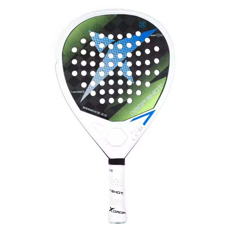 SPORT: PADEL. Shop DROP SHOT SPORTS at USA premier Racket and Paddle Sports store, "iamracketsports". Racket model is a Drop Shot 2023 ESSENCE 2.0 Professional Padel Paddle/Racket for Professional and Advanced players. Racquet/Paleta is in vertical orientation.