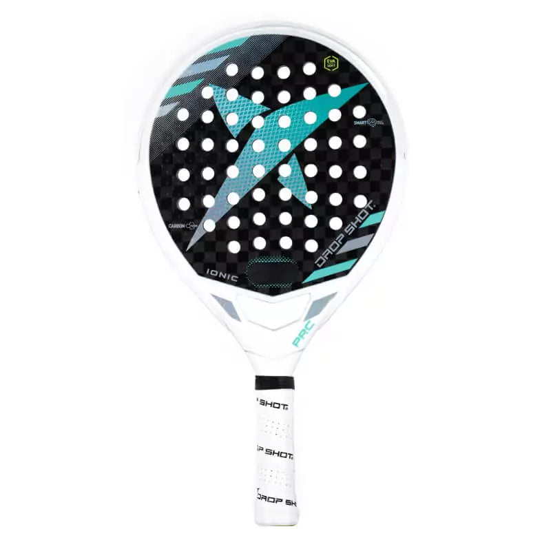 SPORT: PADEL. Shop DROP SHOT SPORTS at USA premier Racket and Paddle Sports store, "iamracketsports". Racket model is a Drop Shot IONIC Professional Padel Paddle/Racket for Intermediate and Advanced players. Racquet/Paleta is in vertical orientation.