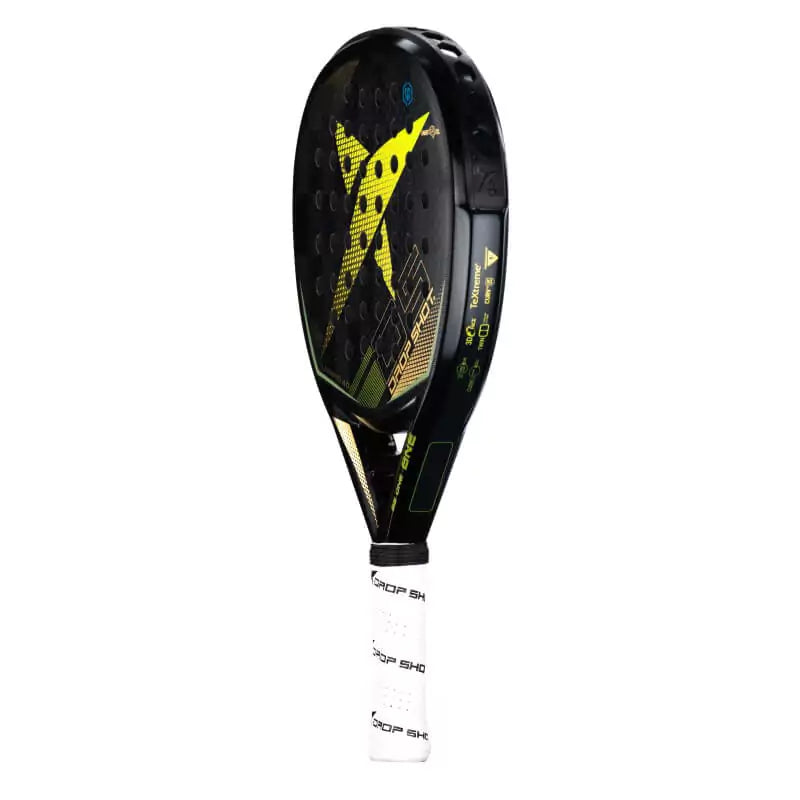 SPORT: PADEL. Shop DROP SHOT SPORTS at USA premier Racket and Paddle Sports store, "iamracketsports". Racket model is a Drop Shot LEGEND 4.0 Professional Padel Paddle/Racket for Professional and Advanced players. Racquet/Paleta is in vertical right side orientation.
