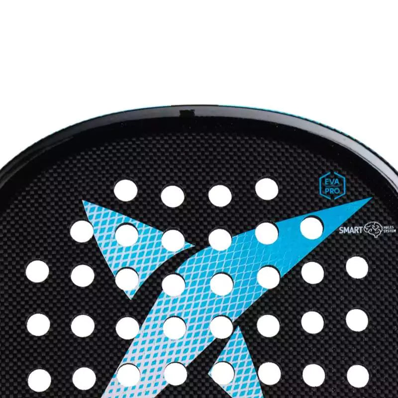 SPORT: PADEL. Shop DROP SHOT SPORTS at USA premier Racket and Paddle Sports store, "iamracketsports". Racket model is a Drop Shot TRACKER Professional Padel Paddle/Racket for Professional and Advanced players. Top face view of the Racquet/Paleta.