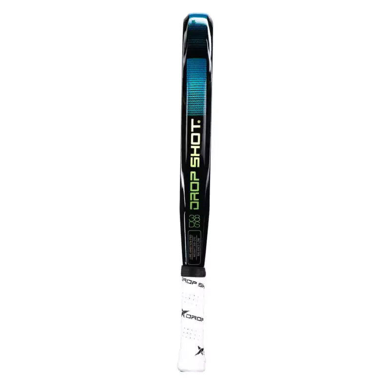 SPORT: PADEL. Shop DROP SHOT SPORTS at USA premier Racket and Paddle Sports store, "iamracketsports". Racket model is a Drop Shot TRACKER Professional Padel Paddle/Racket for Professional and Advanced players. Racquet/Paleta is in vertical side orientation.