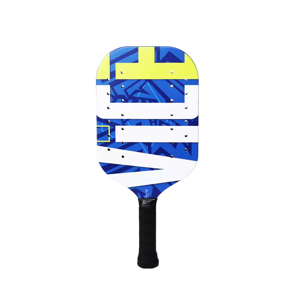 iamPickleball online store "iamPickleball.store". Vertically standing profile of Diadem Sports VICE 2023 Professional Pickleball Paddle, Carbon surface and RP2 Grit coating,  edgeless 16mm thick EVA Foam core, 8oz weight. 