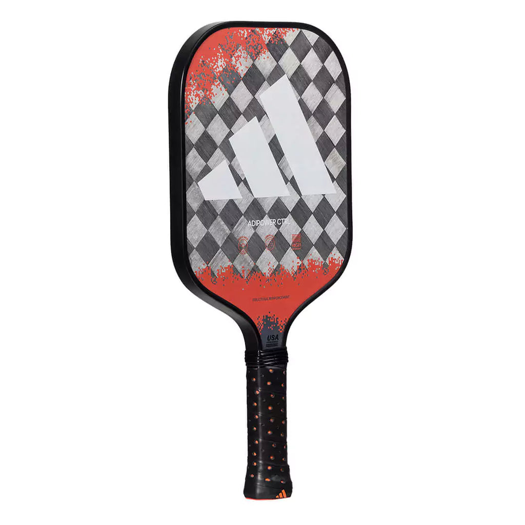 SPORT: PICKLEBALL. Shop Pickleball Paddles and Rackets at "iam-Pickleball.com" a division of "iamracketsports.com". Racket model is a 2023 Adidas ADIPOWER CTRL 3.2 Pickleball Paddle/racket for professionals and advanced players. Racquet/Paleta is in side vertical orientation.