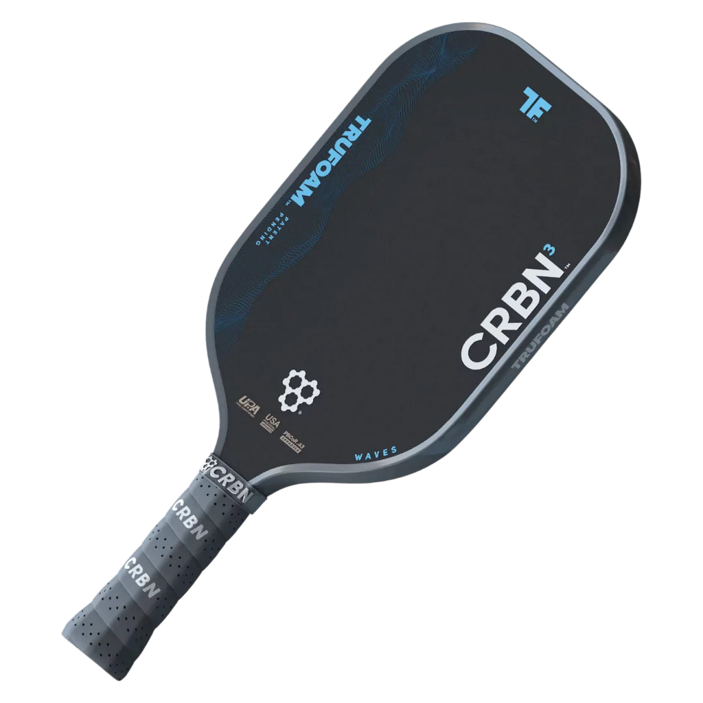 A CRBN³ TruFoam WAVES ELONGATED Pickleball Paddle, available from IamRacketsports.com, online and in-store, Miami USA.