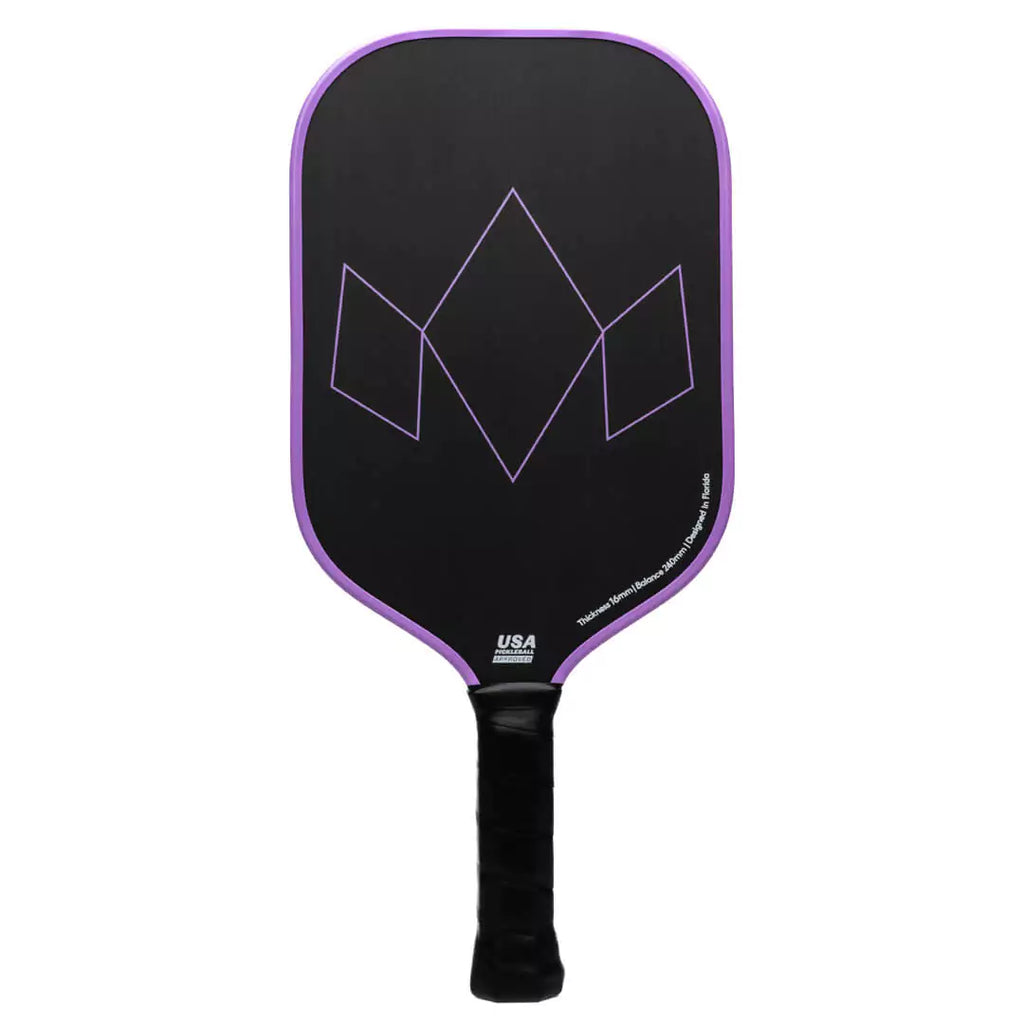 iamRacketSports presents Diadem Sports Warriors Edge Special Edition pickleball paddle in Lilac.. Back of paddle