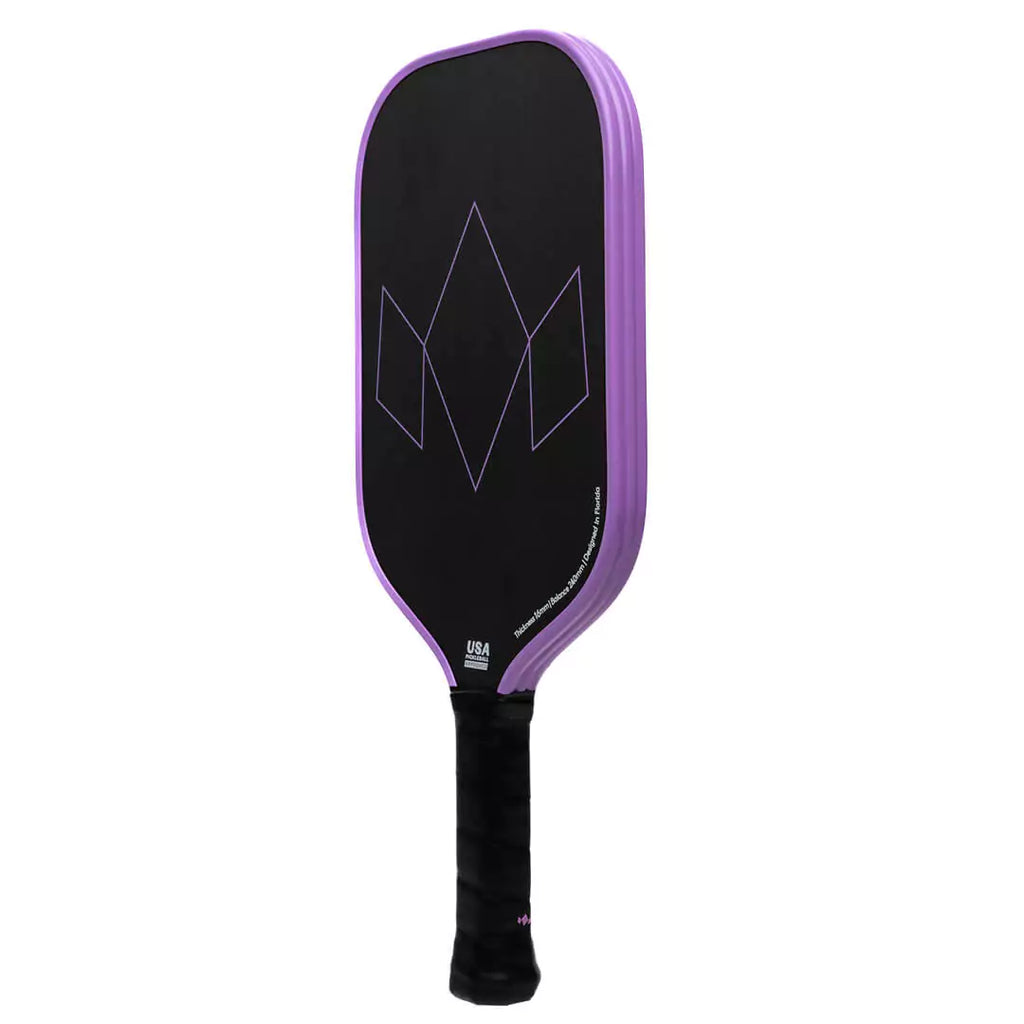 iamRacketSports presents Diadem Sports Warriors Edge Special Edition pickleball paddle in Lilac. Back Side View
