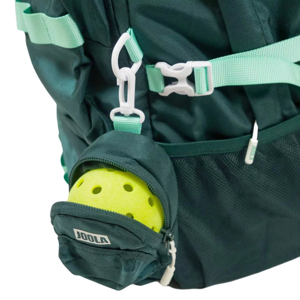 Ball compartment of a Joola Utility Backpack, available from Iam-pickleball.com, online and in-store, Miami USA, worldwide shipping.