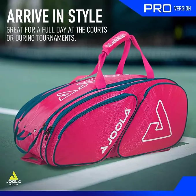 Joola Tour Elite Pro Pickleball Duffle Bag Hot Pink / Blue