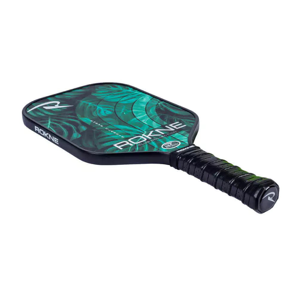 SPORT: PICKLEBALL. Shop Rokne Pickleball at iamRacketSports, Miami, Florida, USA. Racket model is a 2023 Rokne Curve Classic Club Collection PALM Pickleball Paddle/racket for beginner and intermediate players. Racquet/Paleta face.