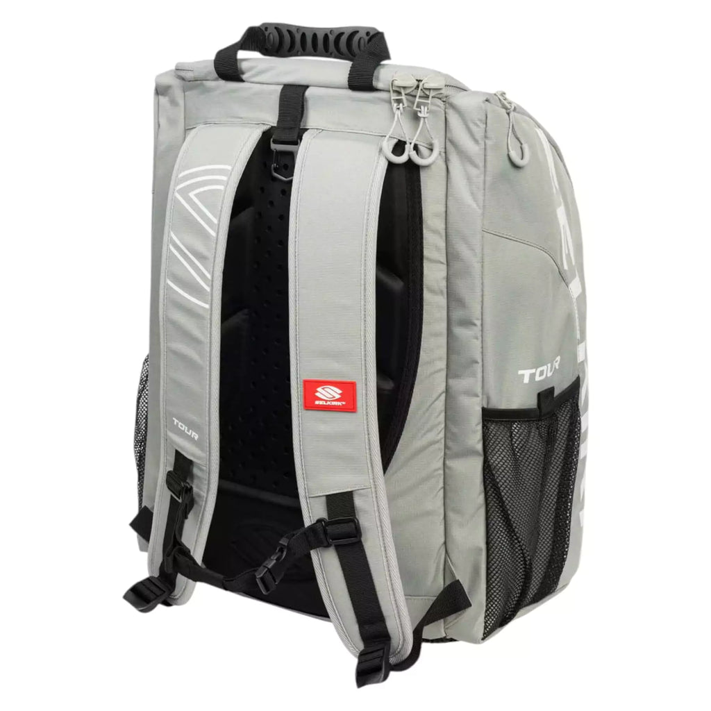 Carrying straps of a Selkirk Pickleball Core Line Tour Backpack, available from IamRacketsports.com, online and in-store, Miami USA.