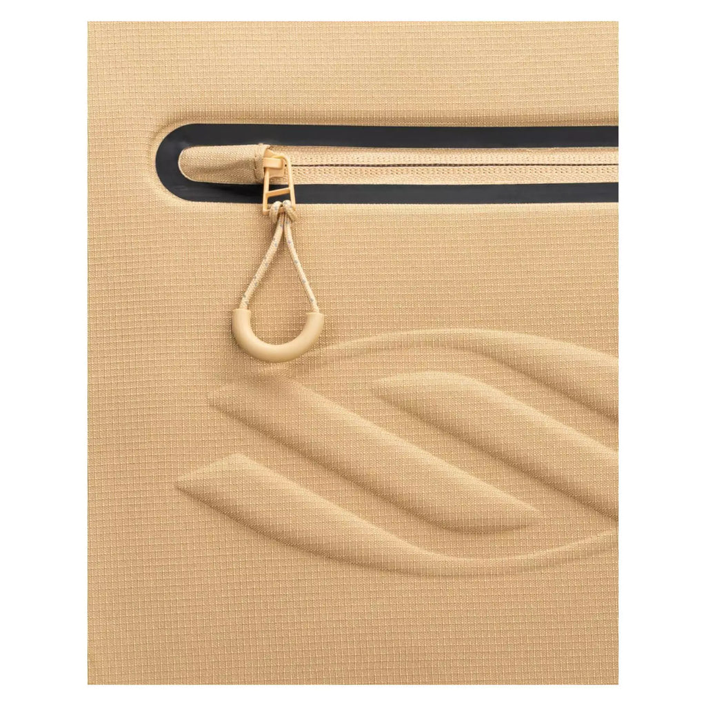 Compartment zip of a Selkirk Pickleball Core Line Tour Backpack in Tan, available from IamRacketsports.com, online and in-store, Miami USA.