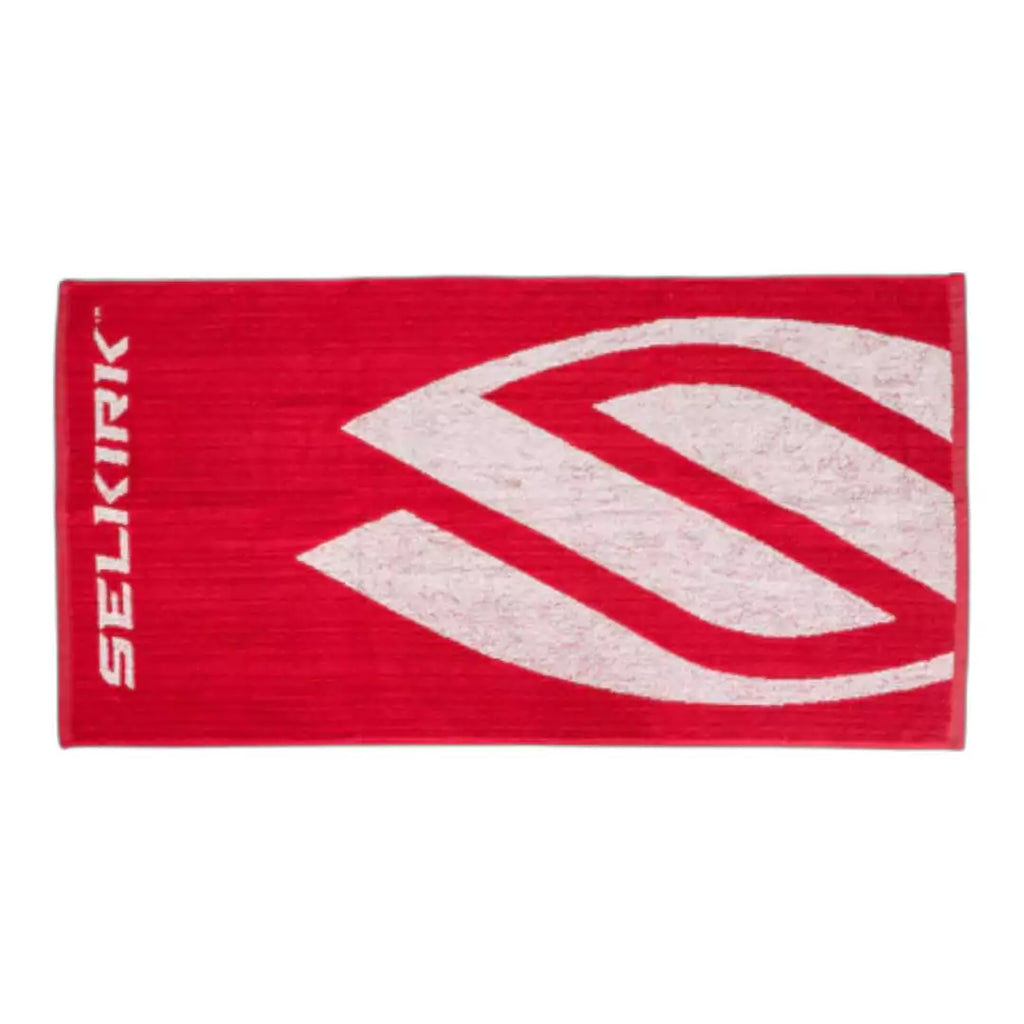 A red Selkirk Cotton Towel - 19" x 36", available from IamBeachTennis.com, online and in-store, Miami USA.