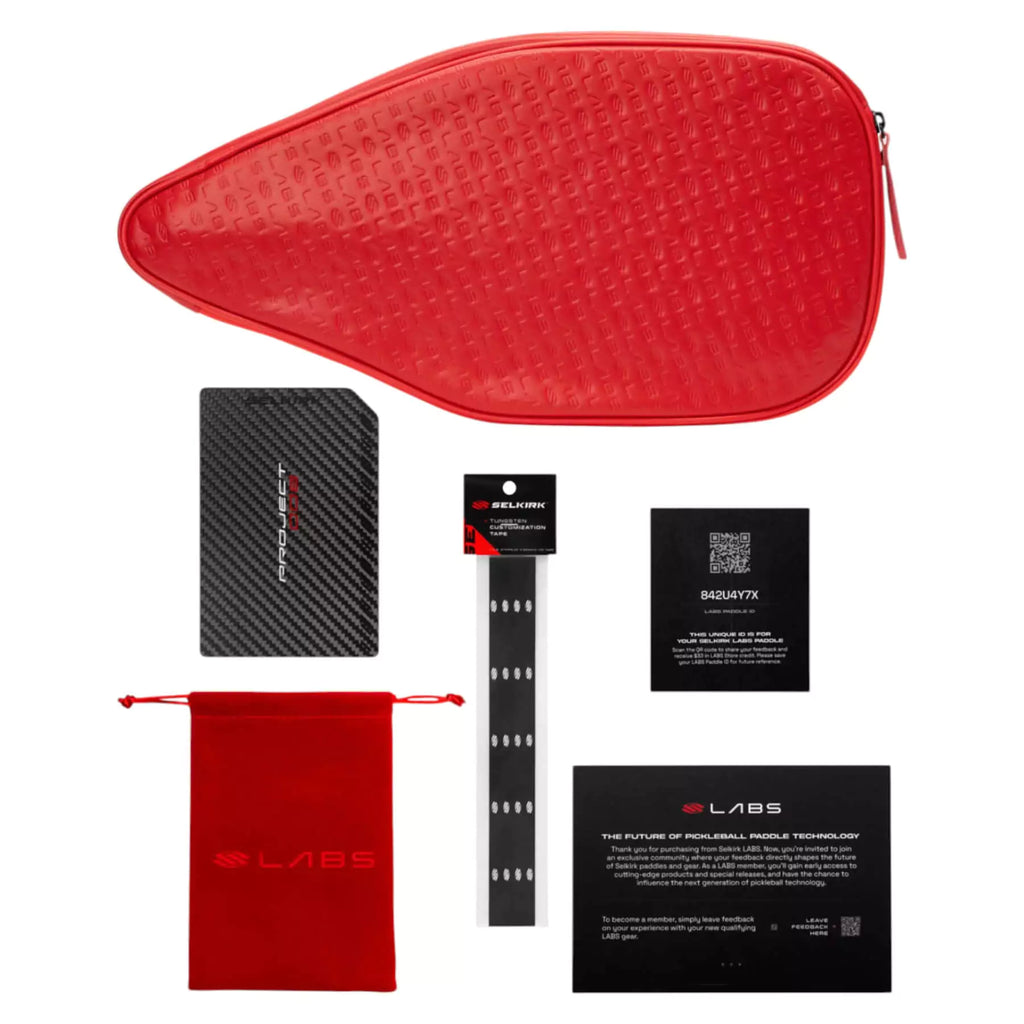Accessories of the Selkirk LABS Project 008 Epic 13mm Pickleball Paddle. Available from IamRacketsports.com