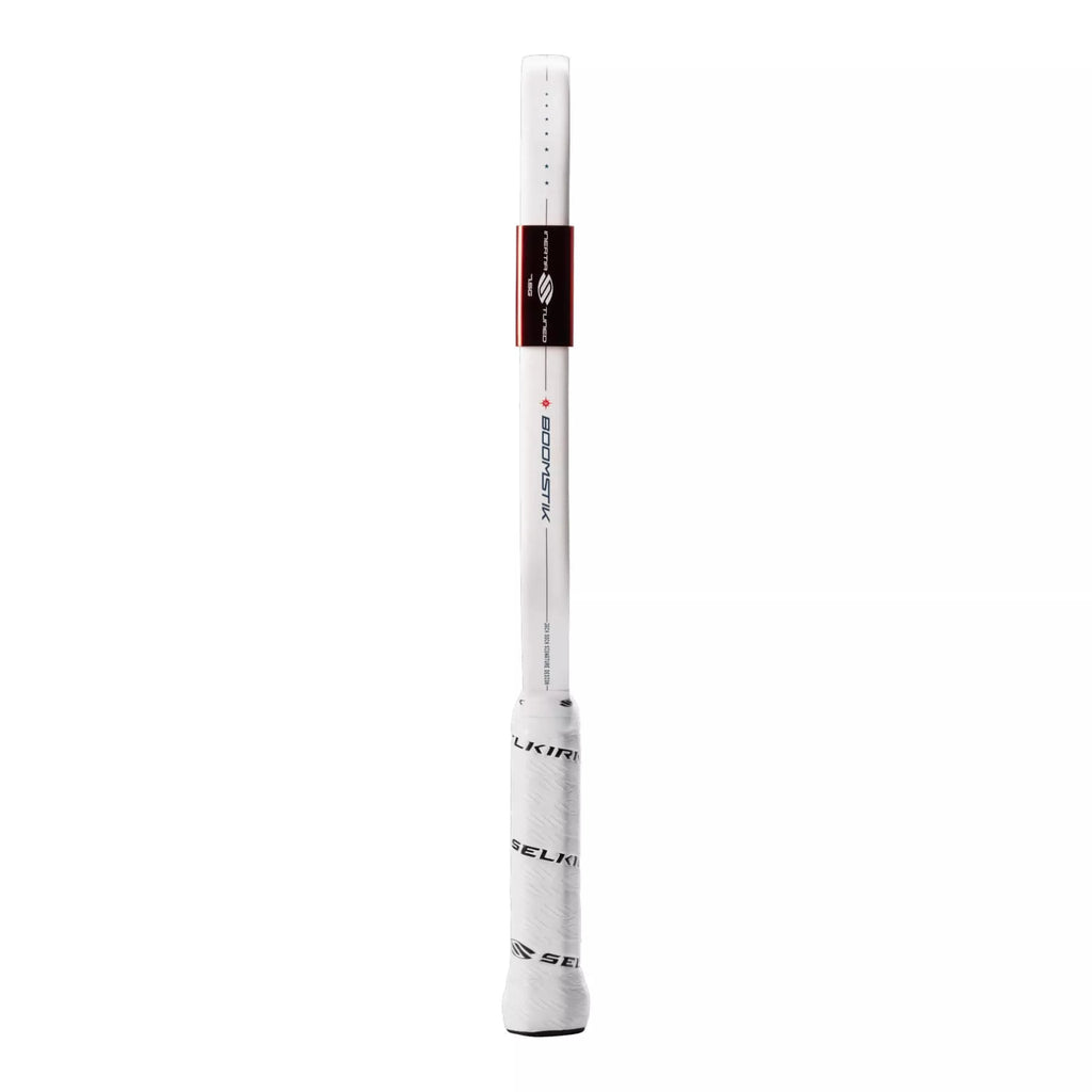 Side profile of a Jack Sock Selkirk LABS Project BOOMSTIK Elongated 16mm Pickleball Paddle, available from IamRacketsports.com, online and in-store, Miami USA.