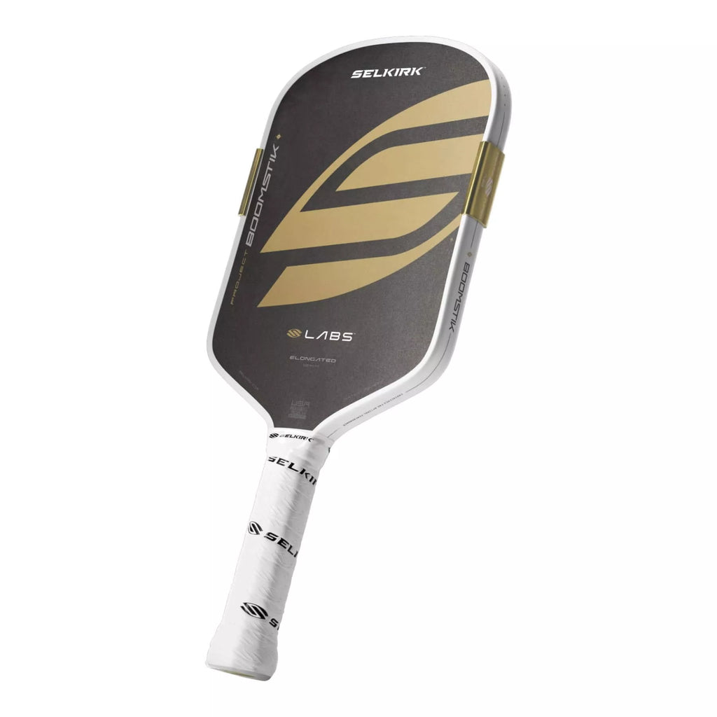 A Selkirk LABS Project BOOMSTIK Elongated 16mm Pickleball Paddle, available from IamRacketsports.com, online and in-store, Miami USA.