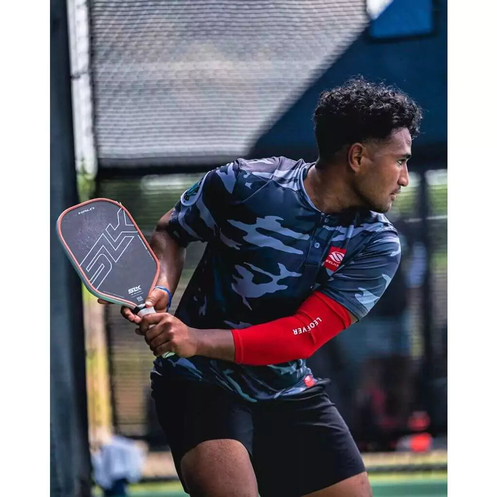 SPORT: PICKLEBALL. Shop Selkirk Sports Pickleball at USA premier Racket and Paddle Sports store, "iamracketsports". Racket model is a 2023 Selkirk SLK HALO CONTROL MAX Pickleball Paddle/racket for professionals and advanced players. Male player using paddle.
