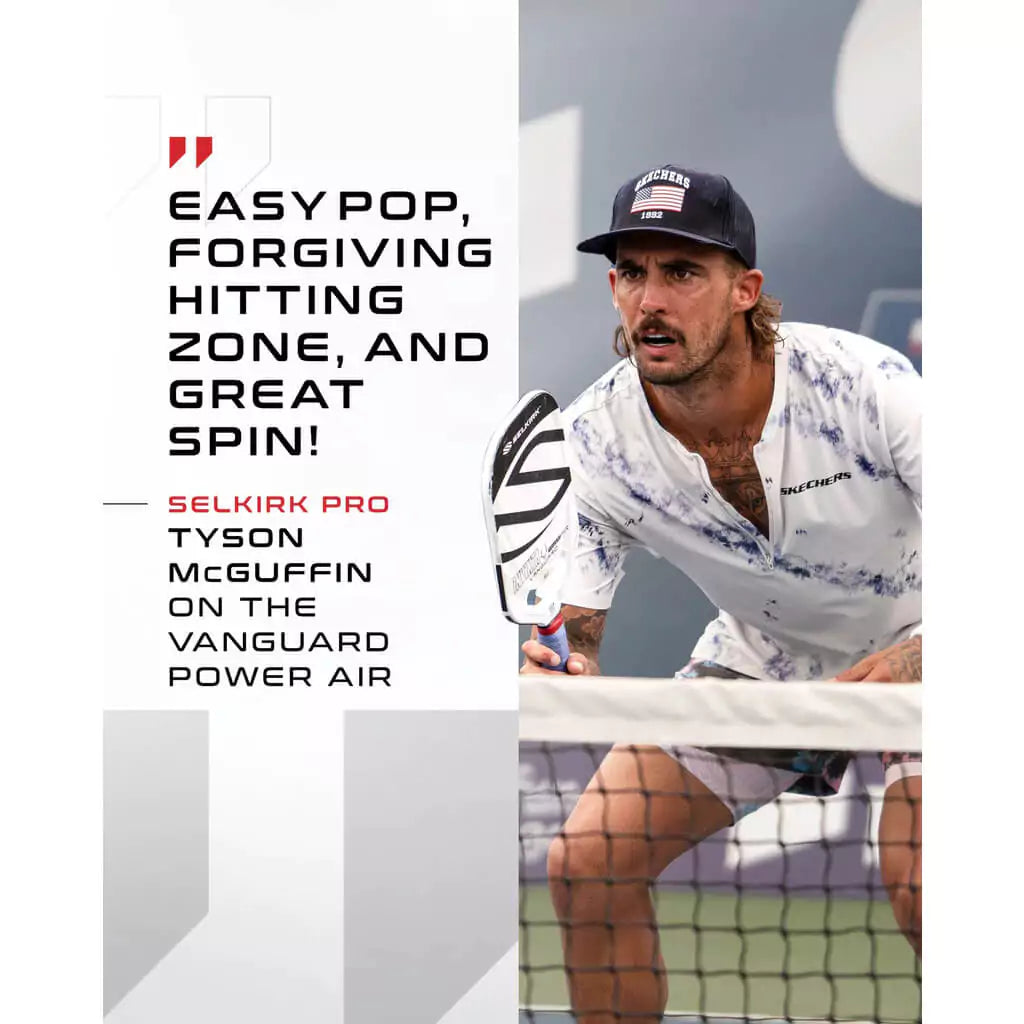 SPORT: PICKLEBALL. Shop Selkirk Sports Pickleball at iamRacketSports, Miami, Florida, USA. Racket model is a 2023 Selkirk Vanguard Power Air Invikta Paddle/racket for beginner to advanced/professional. Tyson McGuffin quote.