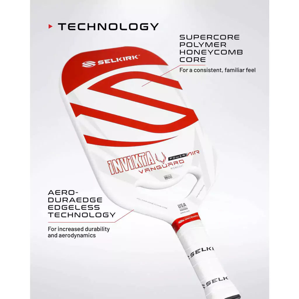 SPORT: PICKLEBALL. Shop Selkirk Sports Pickleball at iambeachtennis maimi Racket and Paddle Sports store. Racket model is a 2023 Selkirk Vanguard Power Air Invikta Pickleball Paddle/racket for beginner to advanced/professional. Infographic view of Racquet/Paleta with paddle specifications.