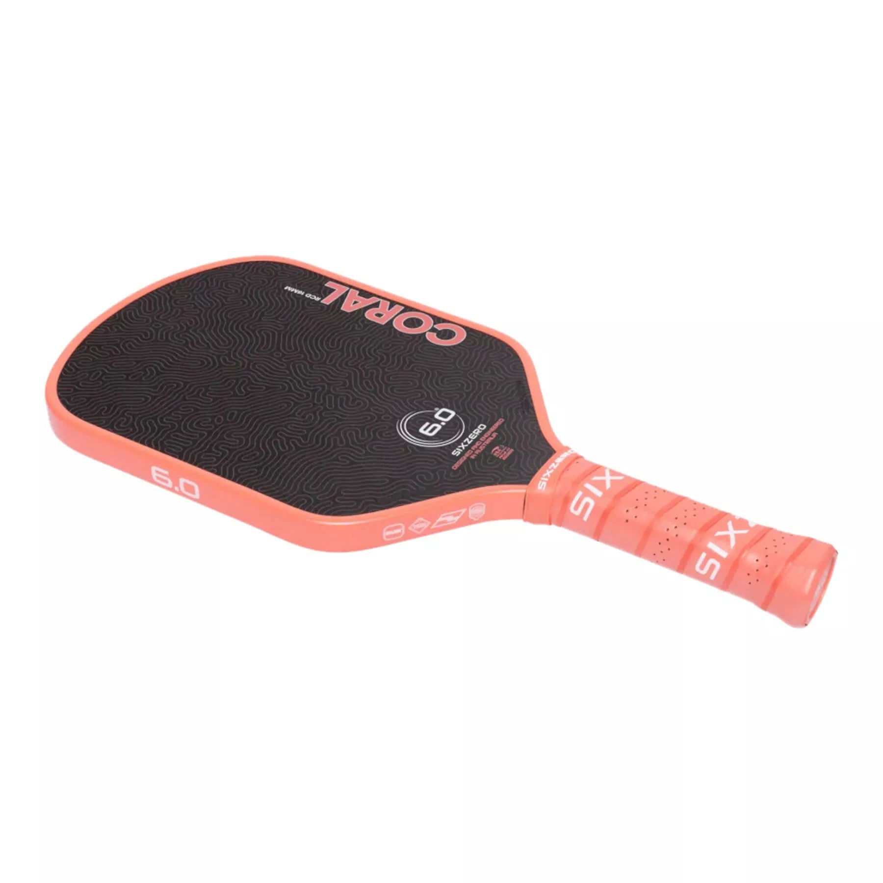 Six Zero CORAL 16mm ELONGATED Pickleball Paddle – iamBeachTennis