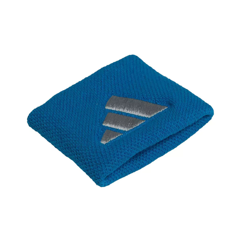 SPORT: PICKLEBALL, BEACH TENNIS, PADEL. Shop Adidas at iamBeachTennis.com. Single blue Adidas terry cuff Wristbands , material cotton, polyester, size small.