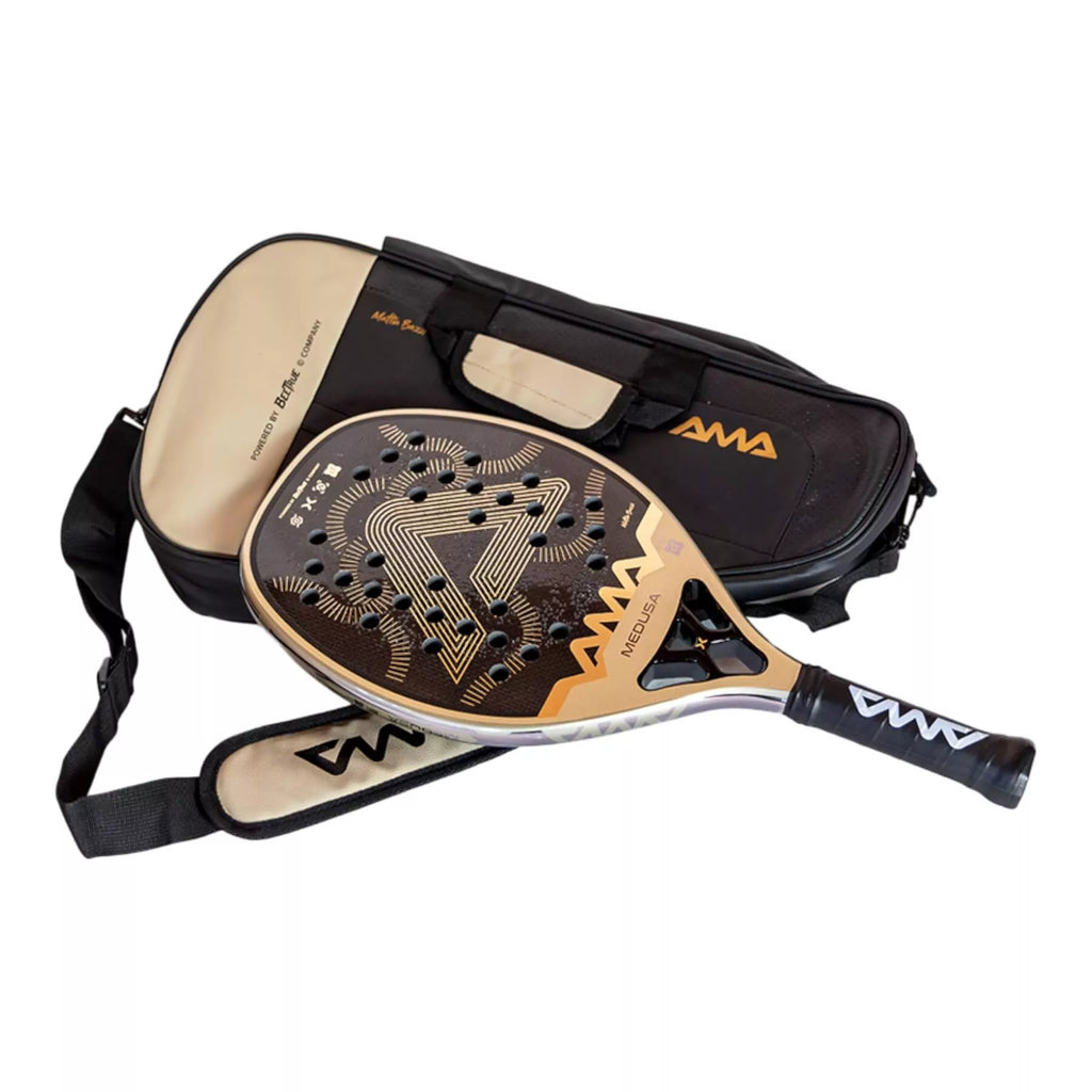 A AMA Sport MEDUSA Matta Bazzi Beach Tennis Racket and cover, available from 
IamBeachTennis.com, online and in-store, Miami USA, worldwide shipping.