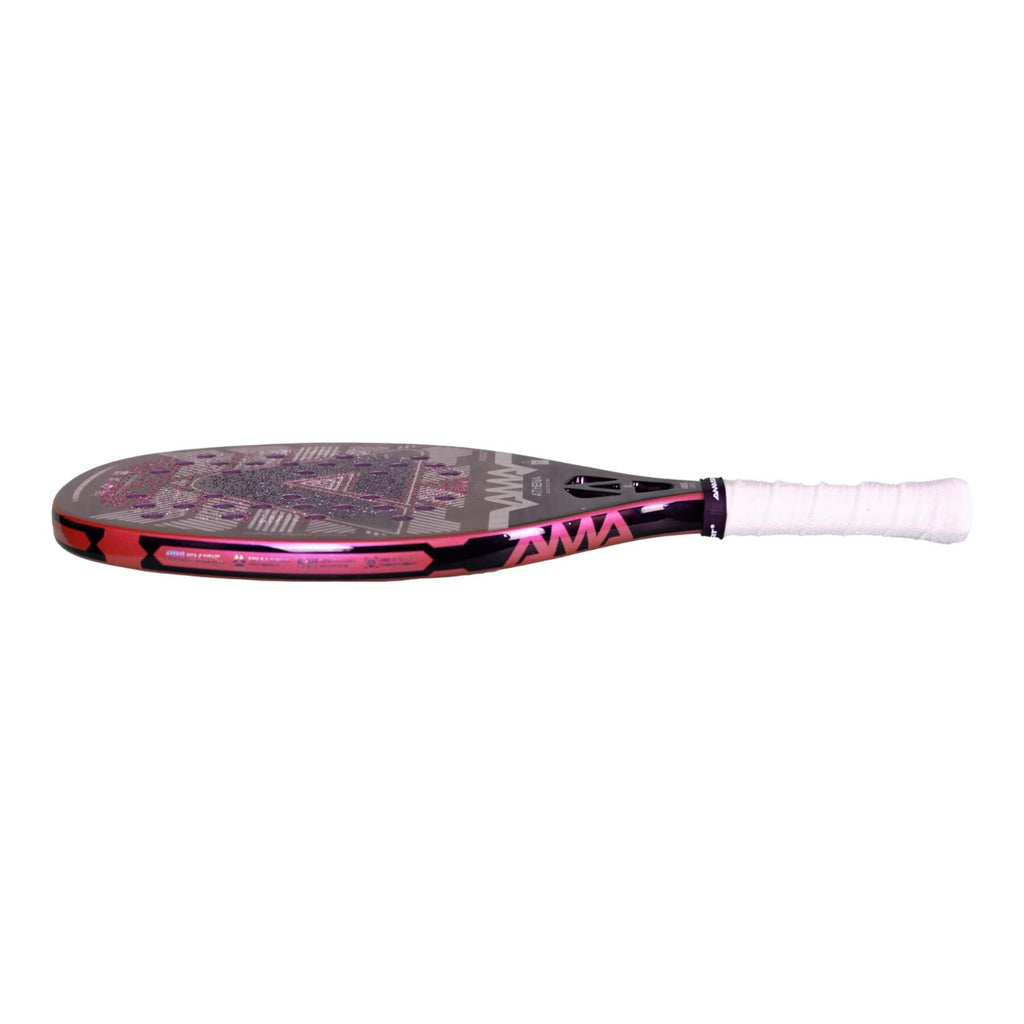 A AMA Sport ATHENA Pink Limited Edition Beach Tennis Racket, available from IamBeachTennis.com, online and in-store, Miami USA, worldwide shipping.