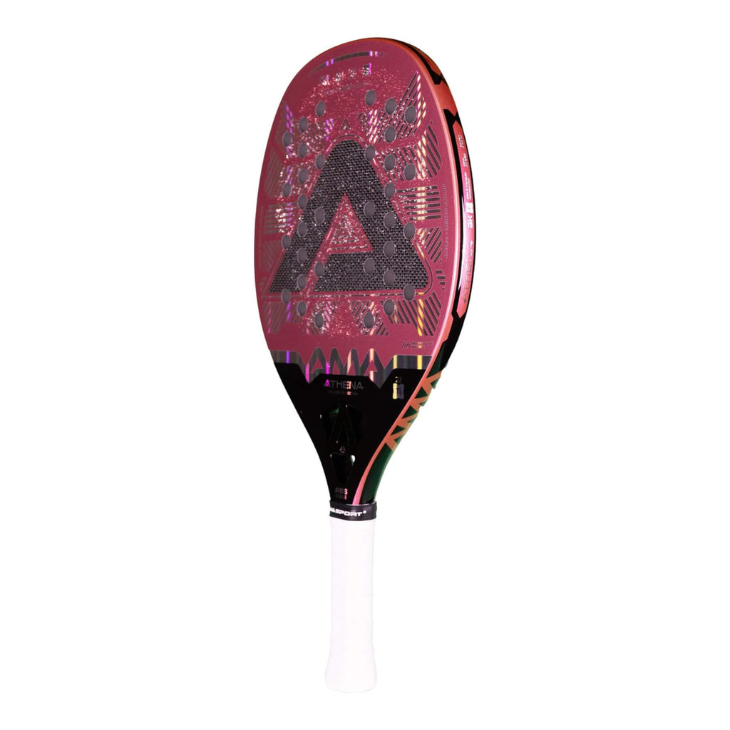 A AMA Sport ATHENA Pink Limited Edition Beach Tennis Racket, available from IamBeachTennis.com, online and in-store, Miami USA, worldwide shipping.