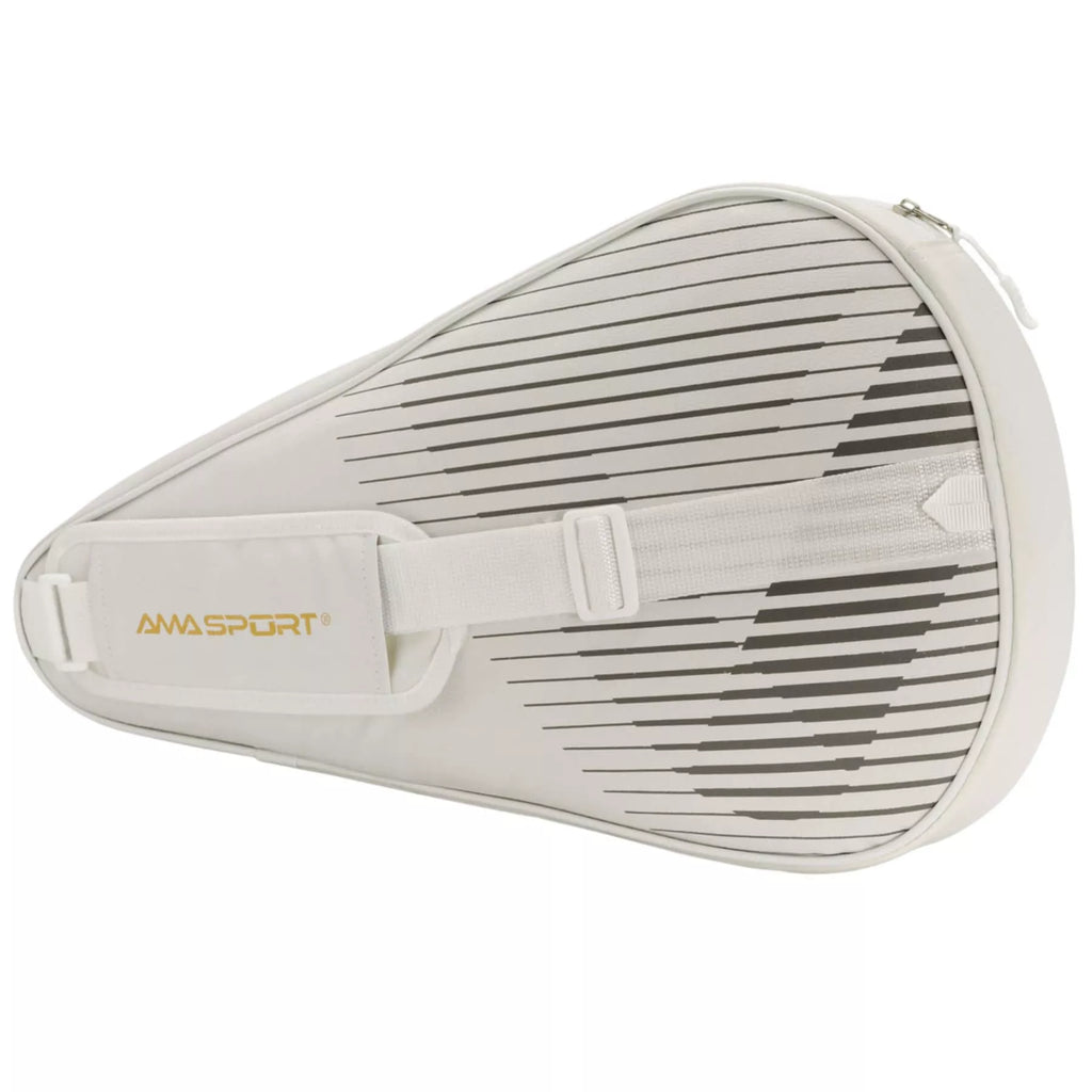 Racket cover for the AMA Sport KRONOS WHITE TITANIUM Hugo Russo Beach Tennis Racket, available from IamBeachTennis.com, online and in-store, Miami USA, worldwide shipping.