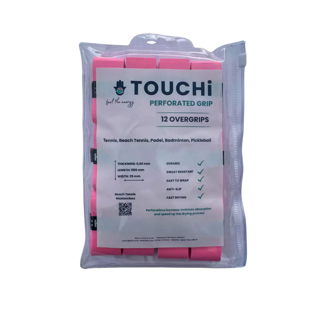 SPORT:Beach Tennis. Shop BT4U Brand at iamBeachTennis.com online and in store. 12 Pack of BT4U Brand pink Touchi Super Grip's as used and designed by professional Beach Tennis players Maraike Biglmaier and Margie Pelster. 