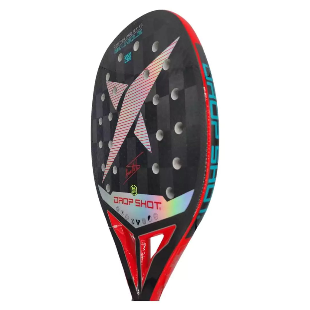 A Drop Shot CANYON PRO 1.0 BT 2024 Professional Beach Tennis Paddle, available form iamBeachTennis.com, Miami store.