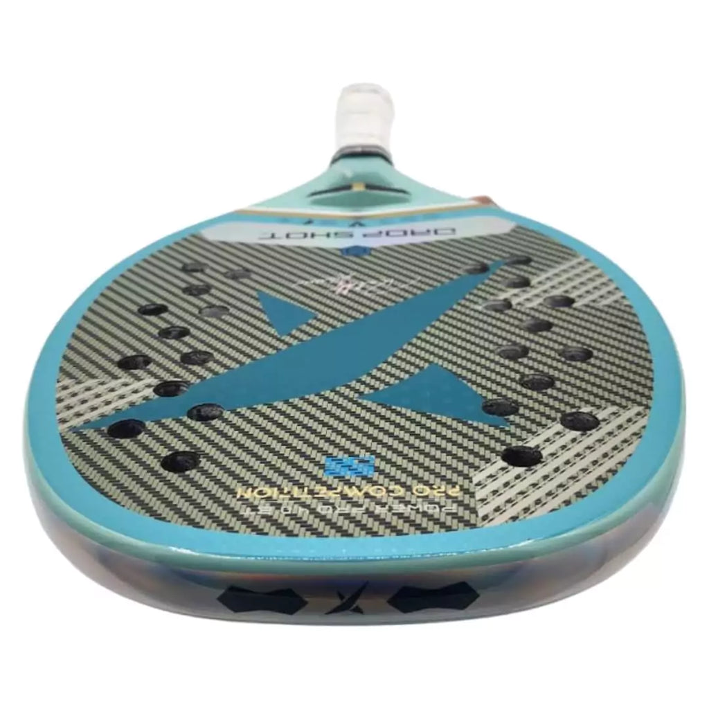 A Ralff Abrec signature Drop Shot POWER PRO 4.0 BT 2024 Beach Tennis Paddle, iamBeachTennis.com store stocked product, with with Carbon Kevlar and Cork Face, Eva Pro High Density core, 22mm thick, 320-340 grams.