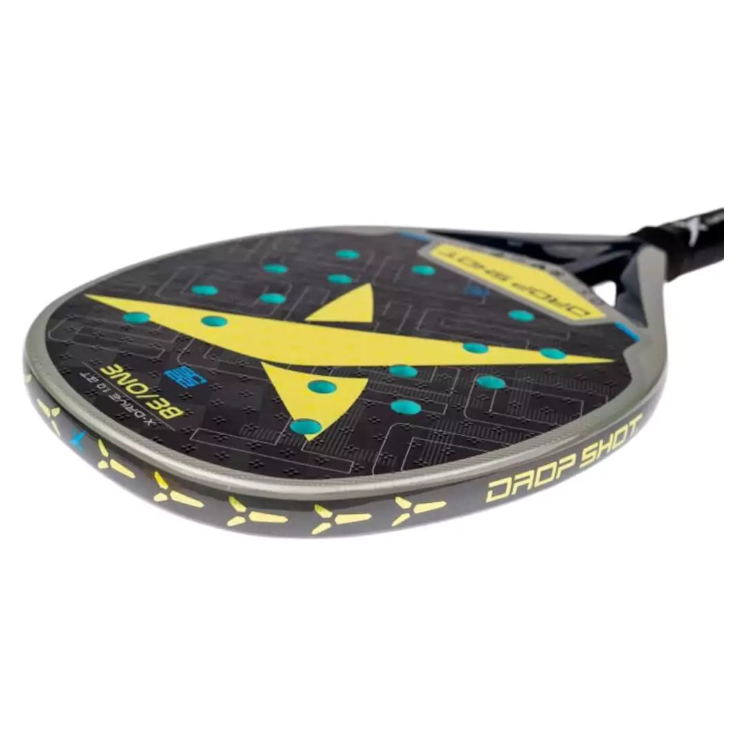 Pala De Beach Tennis Drop Shot X-Drive - Para Nivel Avanzado/profesional, Carbono 18K, Forma Ovalada, Control 55%, Potencia 45% - ¡Referente 2023!