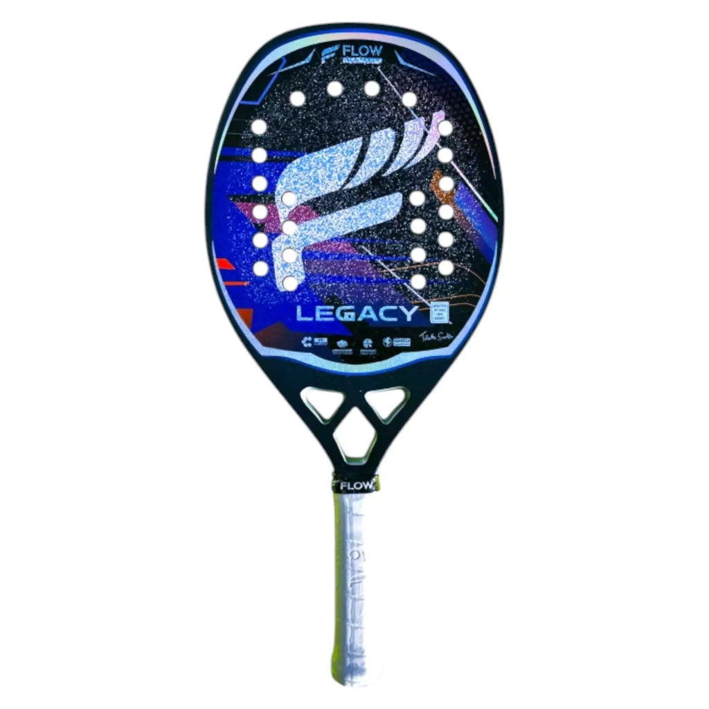 A Flow Thales Santos Legacy 2025 Beach Tennis Racket, available from 
IamBeachTennis.com, online and in-store, Miami USA.