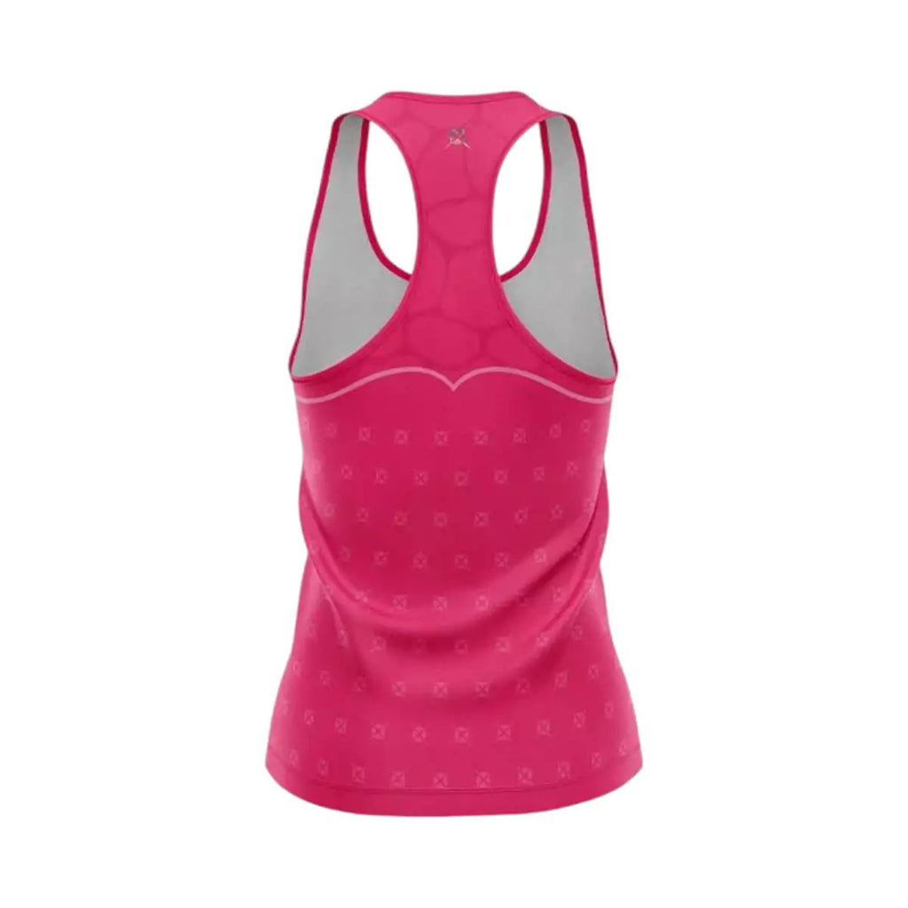 Back of a pink Heroe's Beach Tennis Women's #ASTEROPE Tank Top. Available from iamRacketSports.com, online and in store, Miami, Florida, USA. 