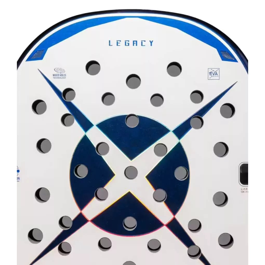 Racket face of a Heroe's ISON 2025 carbon 12K Beach Tennis Racket With Glipper, available from 
IamBeachTennis.com, online and in-store, Miami USA, worldwide shipping.