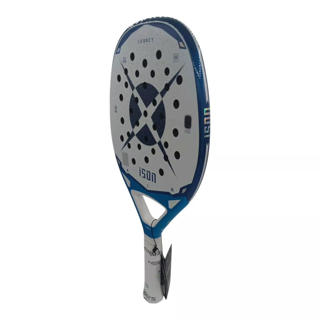 A Heroe's ISON 2025 Beach Tennis Racket With Glipper, available from 
IamBeachTennis.com, online and in-store, Miami USA, worldwide shipping.