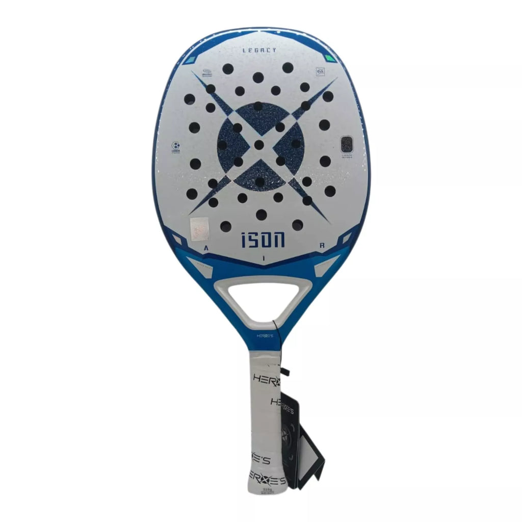 A Heroe's ISON 2025 Beach Tennis Racket With Glipper, available from 
IamBeachTennis.com, online and in-store, Miami USA, worldwide shipping.