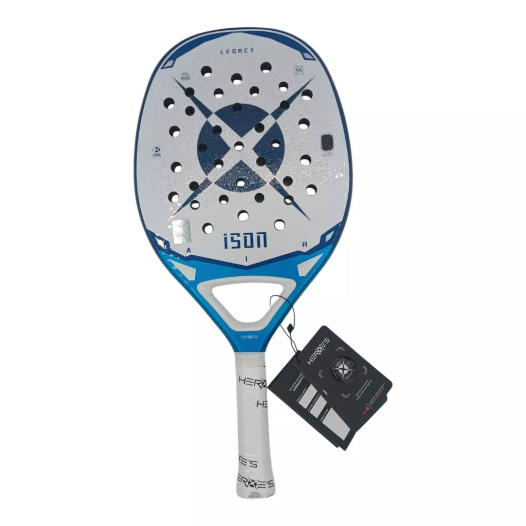 A Heroe's ISON 2025 Beach Tennis Racket With Glipper, available from 
IamBeachTennis.com, online and in-store, Miami USA, worldwide shipping.