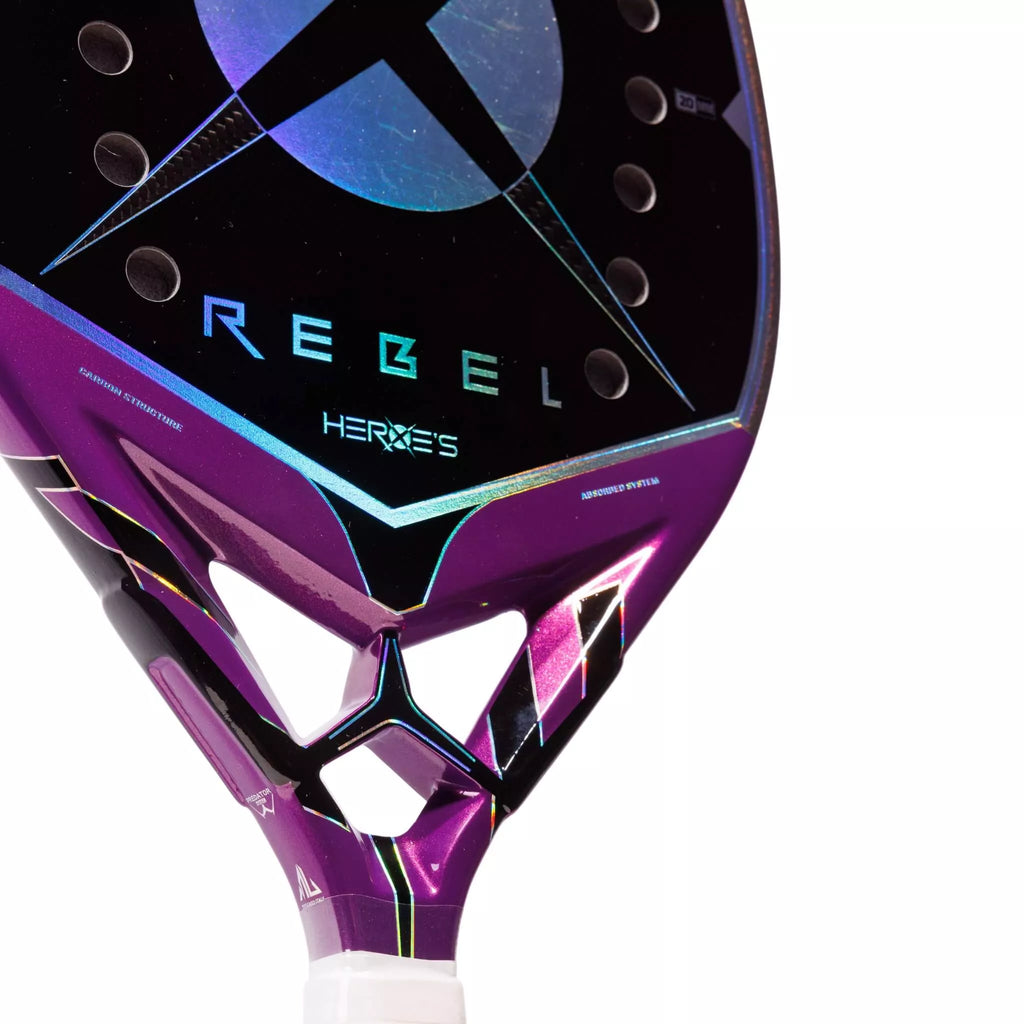 A Heroe's REBEL 2025  Beach Tennis Racket , available from IamBeachTennis.com, online and in-store, Miami USA, worldwide shipping.