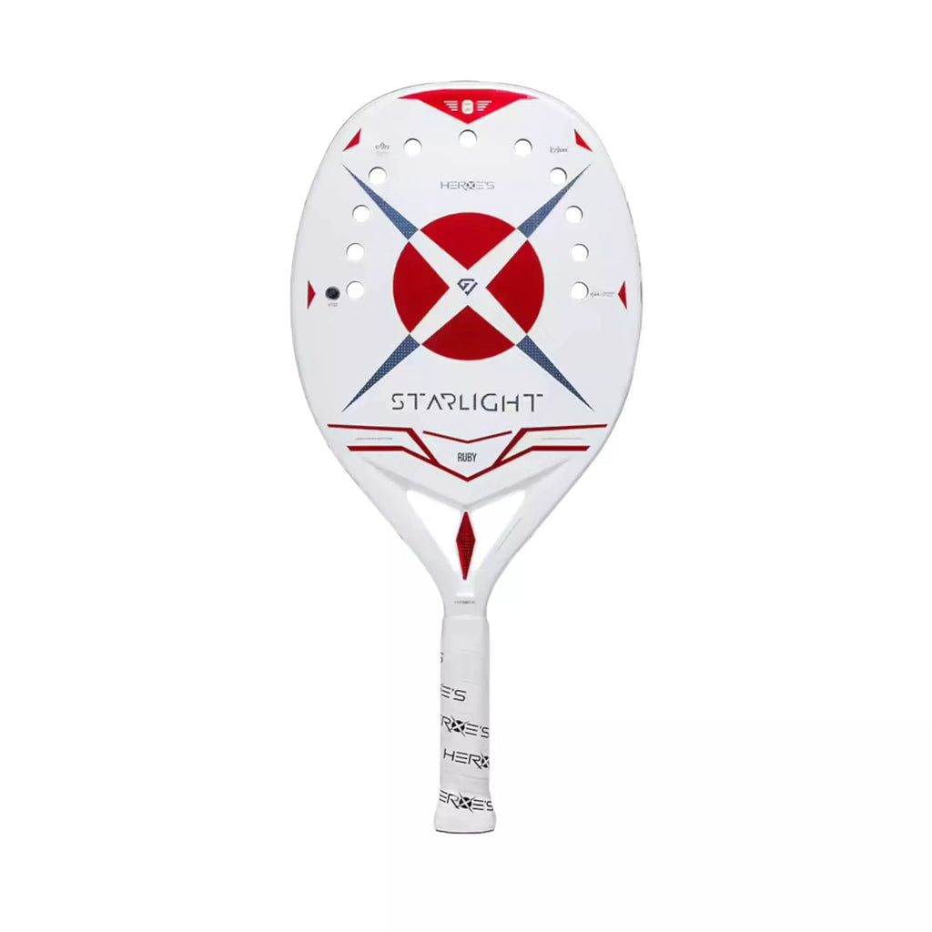 A Heroe's STARLIGHT RUBY GIULIA & NINNY 2026 Beach Tennis Racket with Grit treatment, available from 
IamBeachTennis.com, online and in-store, Miami USA, worldwide shipping.