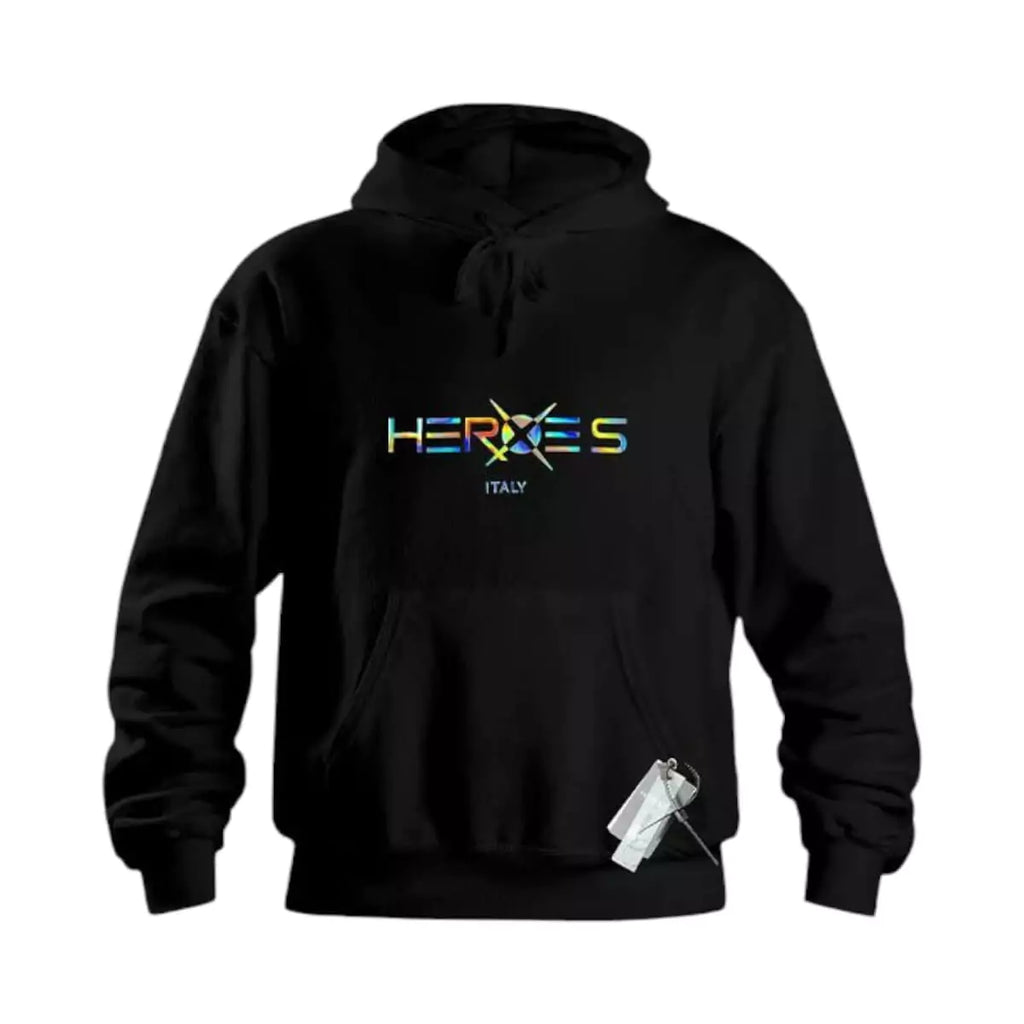 A black Heroe's Beach Tennis Unisex Active Sweatshirt. Available from iamRacketSports.com, online and in store, Miami, Florida, USA. 