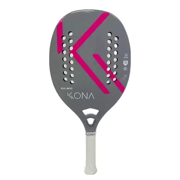 A Kona BULLDOG SILVER 2024 Beach Tennis Paddle. Shop Kona at iamRacketSports.com, Miami store.