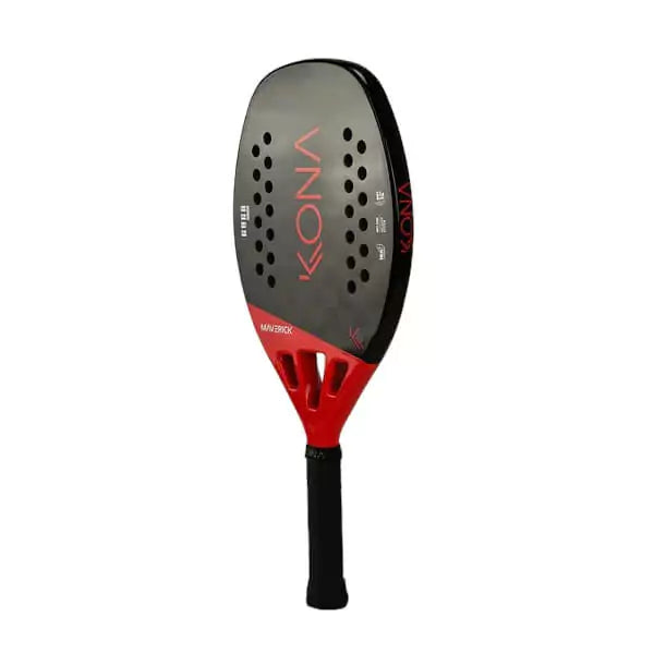 A Kona MAVERICK RED 2024 Beach Tennis Paddle. Shop Kona at iamRacketSports.com.