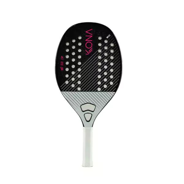 A Kona ONE BLACK 2024 Beach Tennis Paddle with Carbon 3K, Factory Grit surface, Eva Extra Soft core, 22mm thick. Shop Kona at iamBeachTennis.com Miami store.