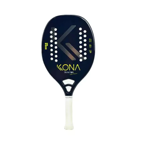 A Kona TRAKTOR BLUE 2024 Beach Tennis Paddle. Shop Kona at iamRacketSports.com, Miami store.