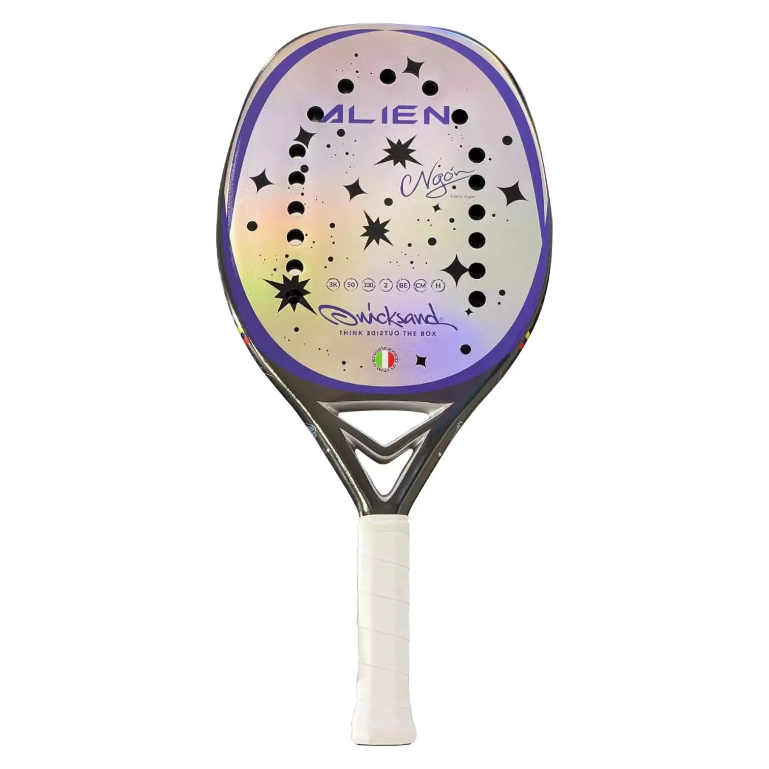 Quicksand ALIEN PURPLE 2025 Beach Tennis Racket – iamBeachTennis