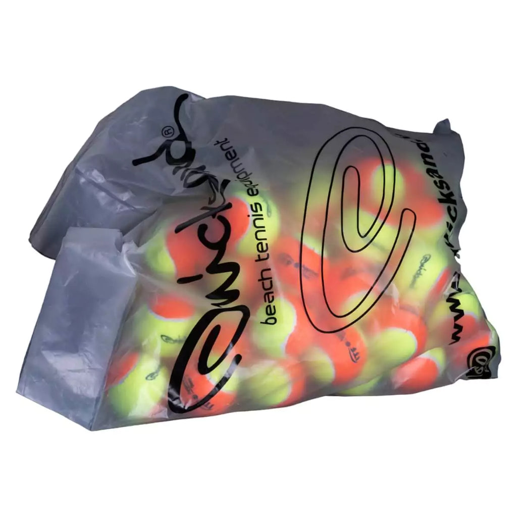 Sixty ball pack of  Quicksand ITF beach tennis balls. Available from iamBeachTennis.com.