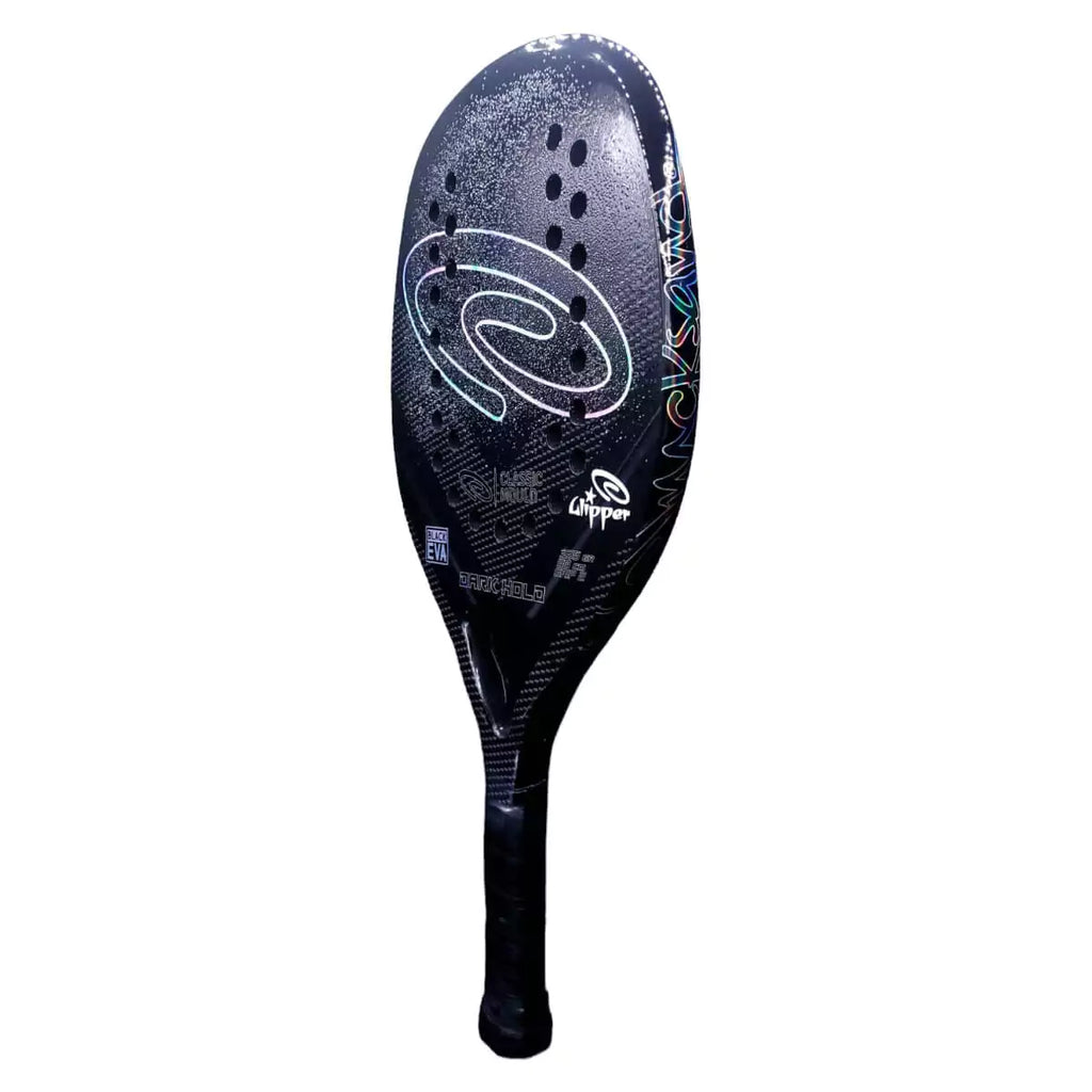 A
Quicksand DARK HOLD 2024 Beach Tennis Racket with Glipper,
shop for at "iamBeachTennis.com".